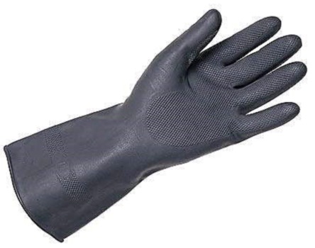 Black Heavyweight Rubber Gloves Pair